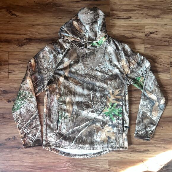 Realtree Green Brown Camo Camouflage Hunting Hoody Hoodie Size Small - Picture 1 of 8